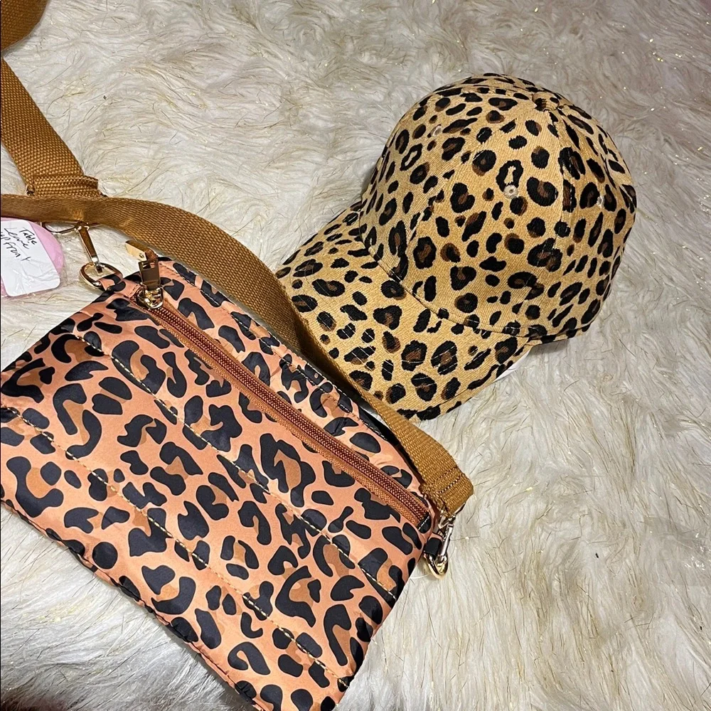 Leopard Print Baseball Cap‎